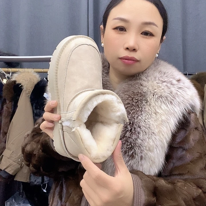 二****店米白色雪地鞋女鞋38码