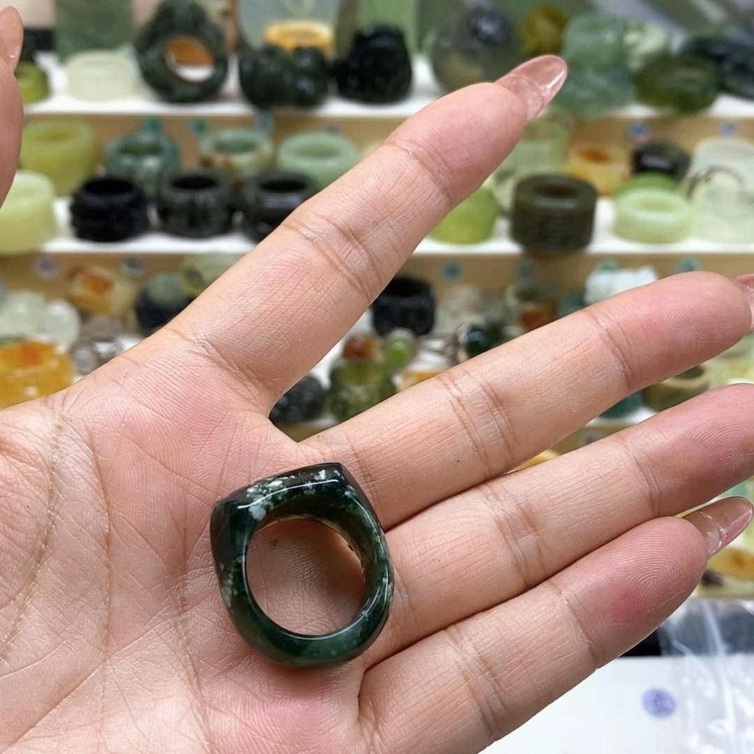 *****岫玉未镶嵌天然玉石戒指