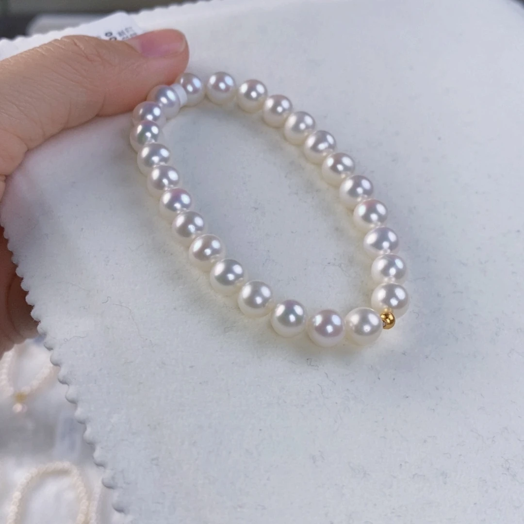 淡水珍珠手绳银S925镶嵌