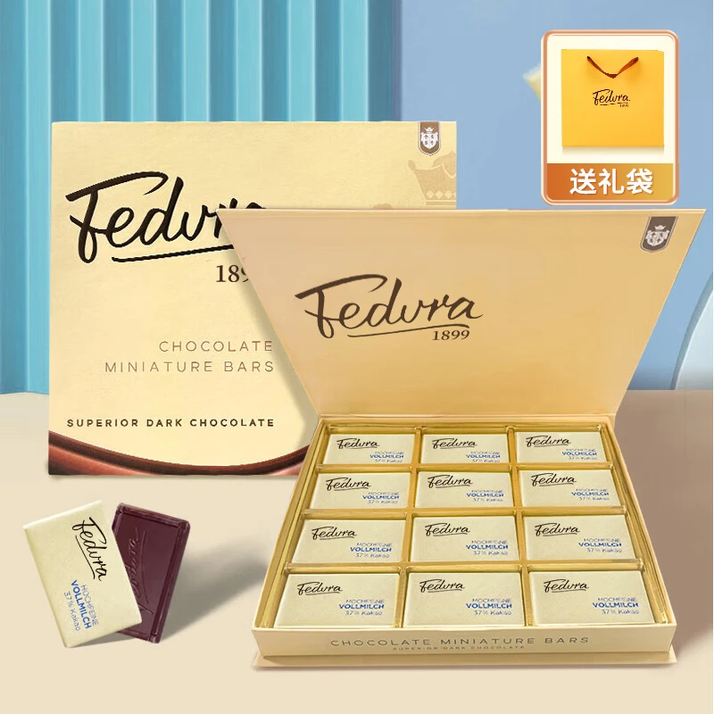 费杜拉纯可可脂黑巧克力巧克力公爵夫人新年礼物送女年货生礼盒