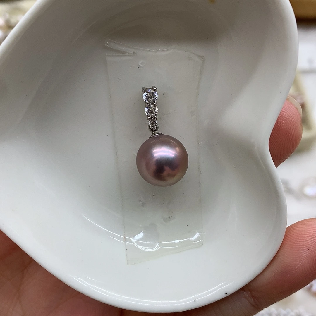 颈饰银S925镶嵌淡水珍珠