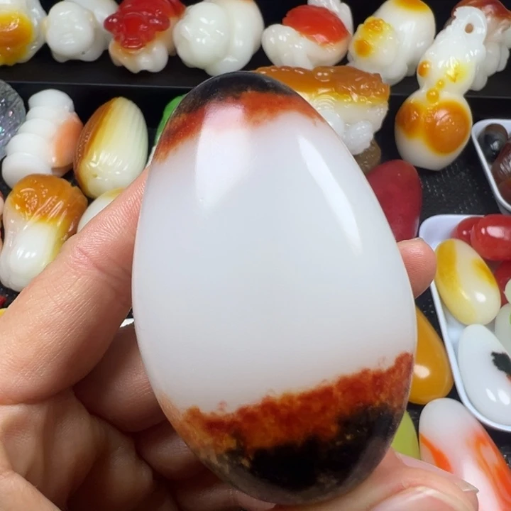 新疆戈壁五彩石金丝