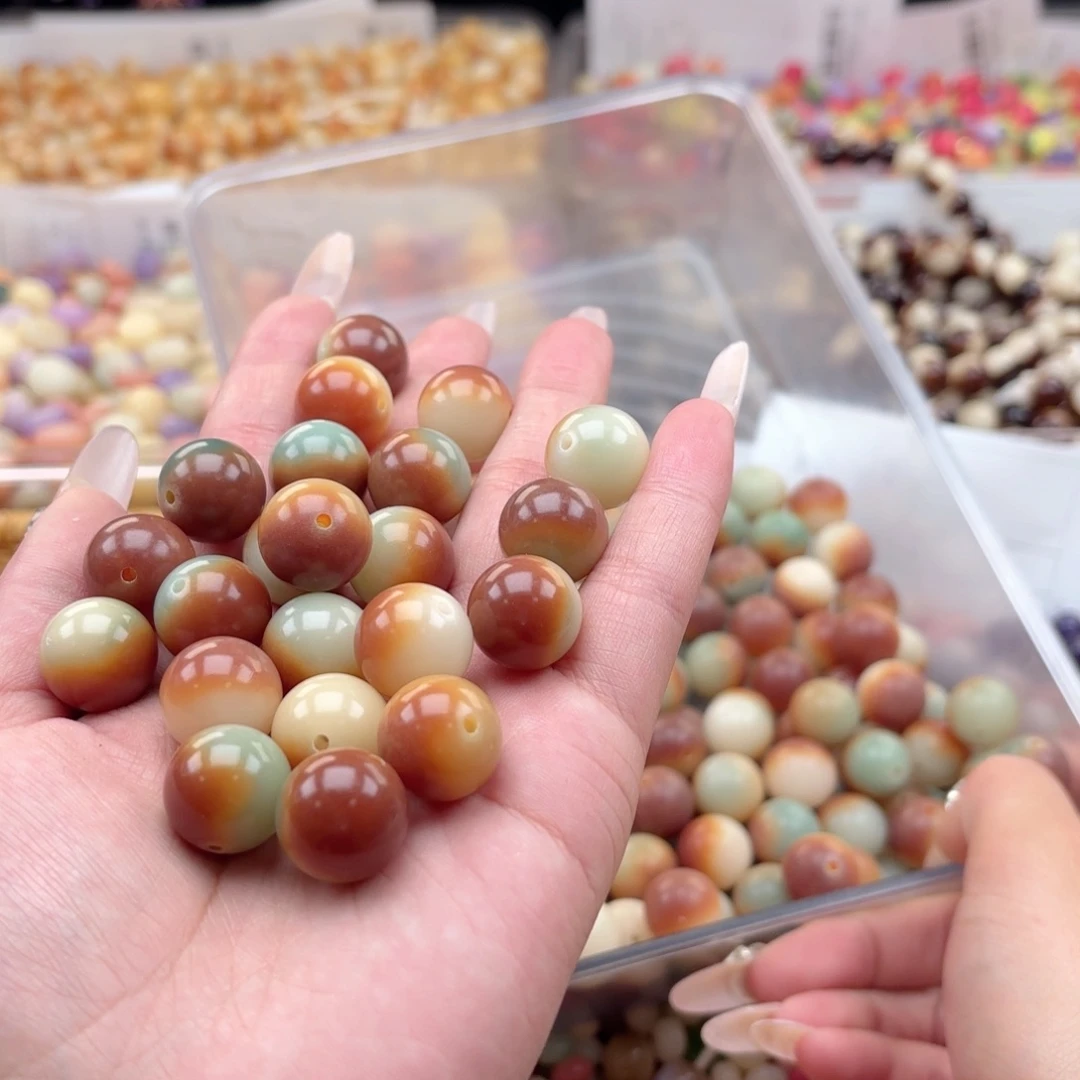 白玉菩提吊坠a13-14mm30颗。橘日落巨无霸