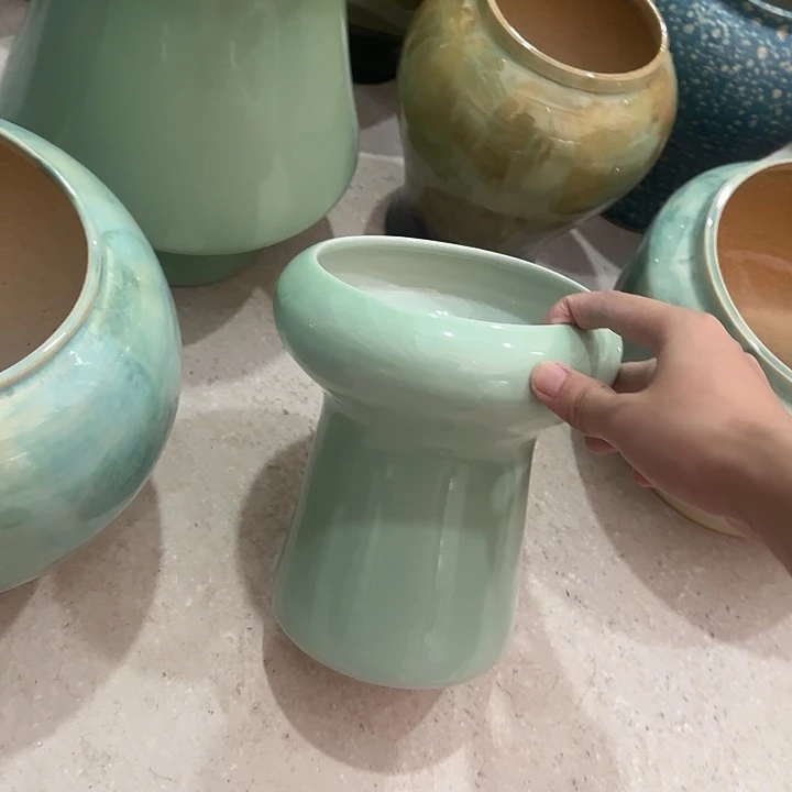 白泥花盆微瑕无孔