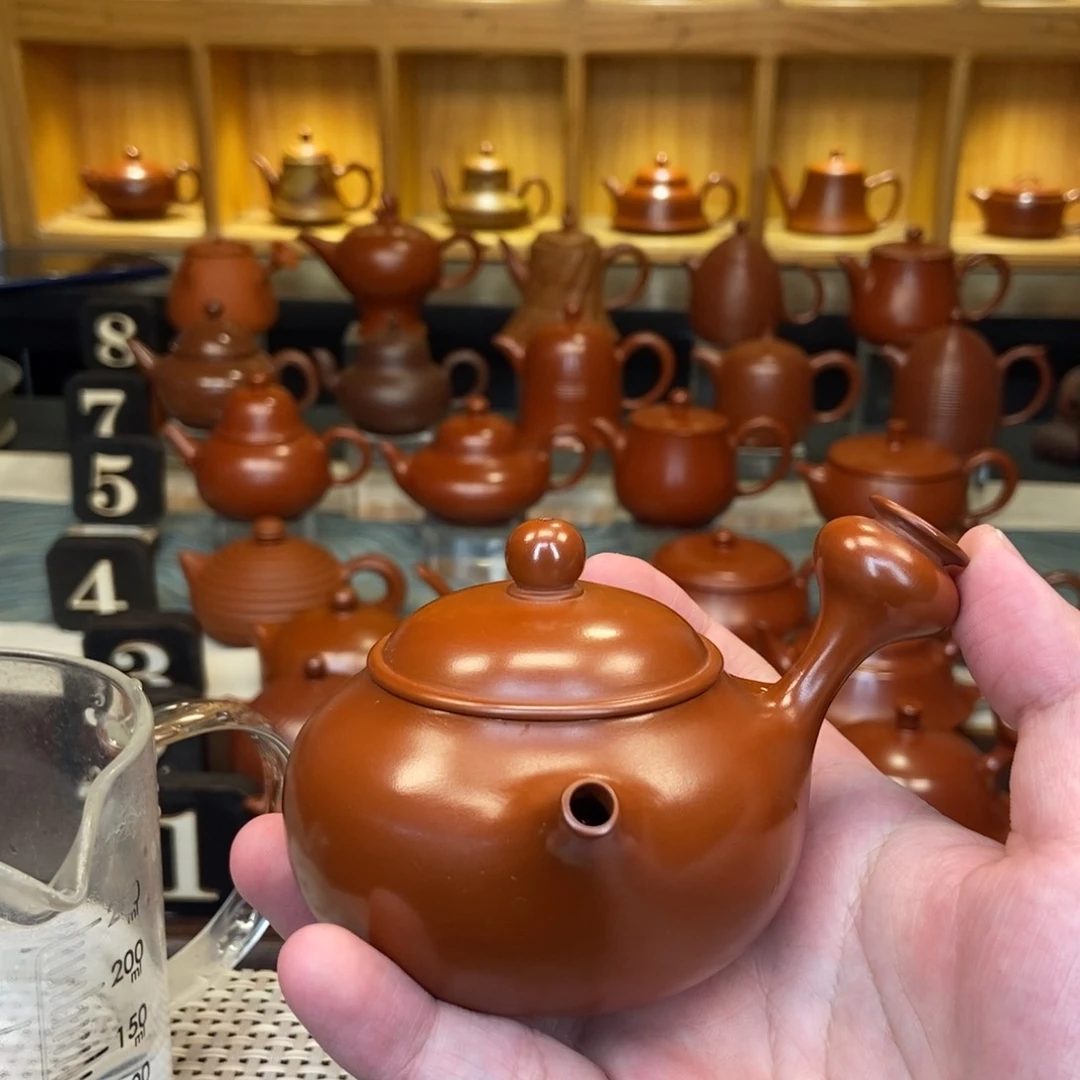 茶壶紫砂老**藕潮州手拉壶手拉壶