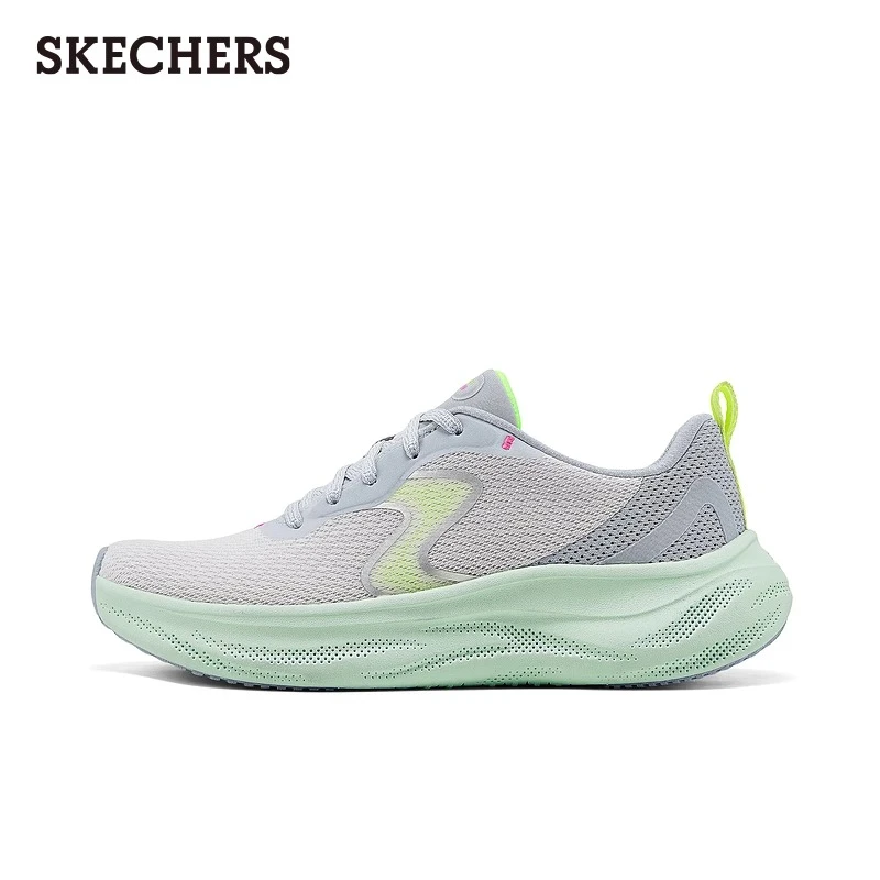 斯凯奇休闲运动鞋2025新款夏季女鞋厚底缓震跑步鞋轻便网面透气鞋