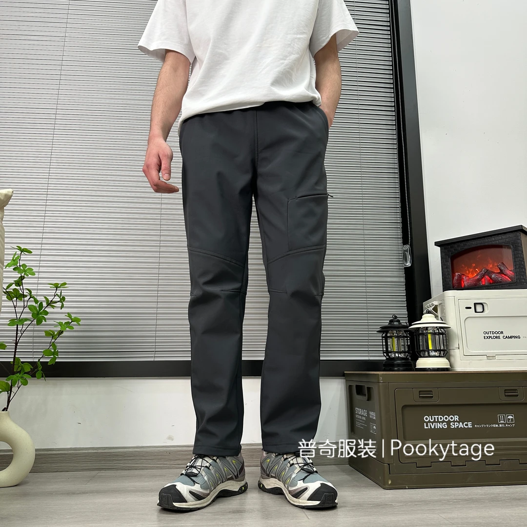 清仓福利 错过拍大腿！GM防风防水加绒保暖春季男冲锋软壳休闲裤