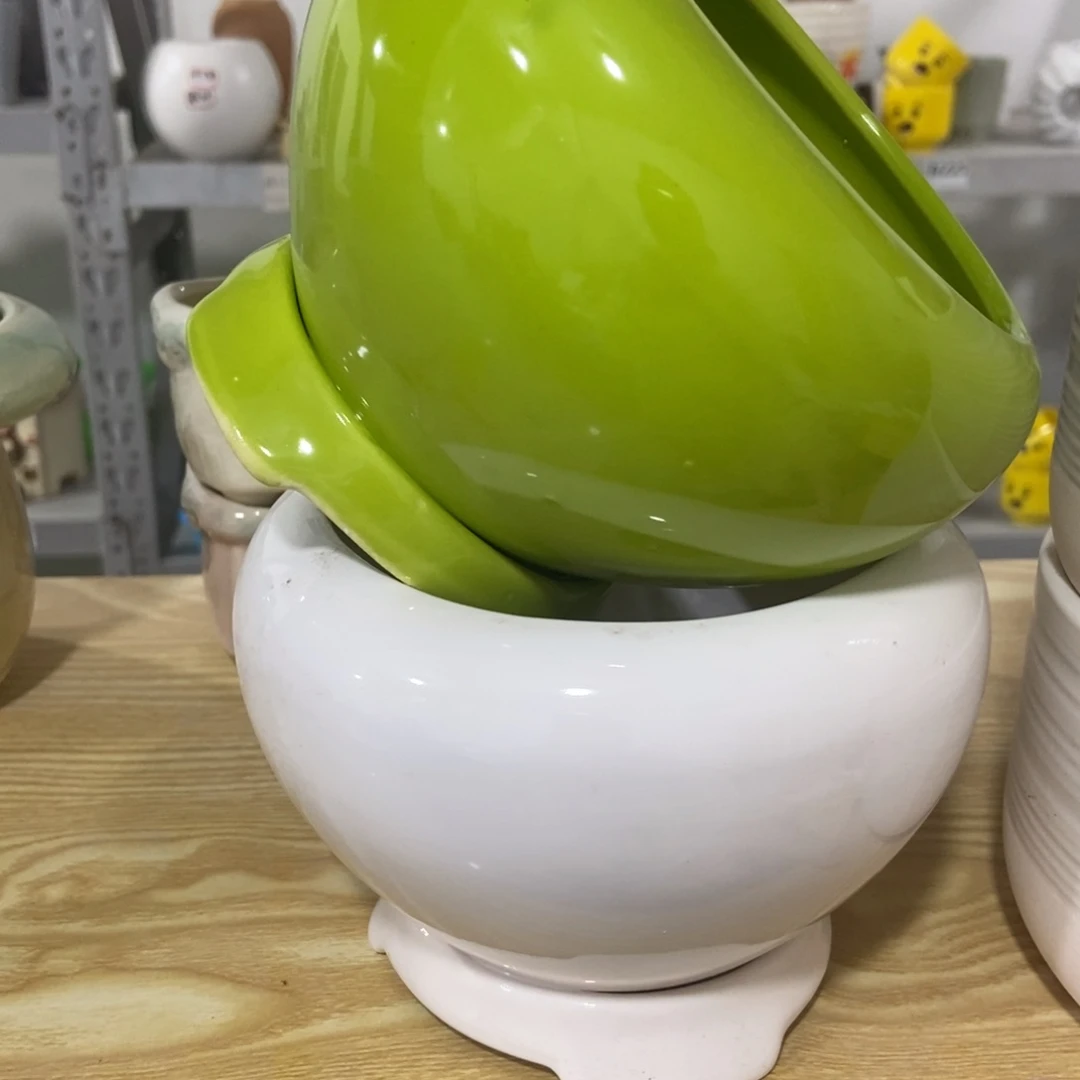 红陶高温陶瓷花盆