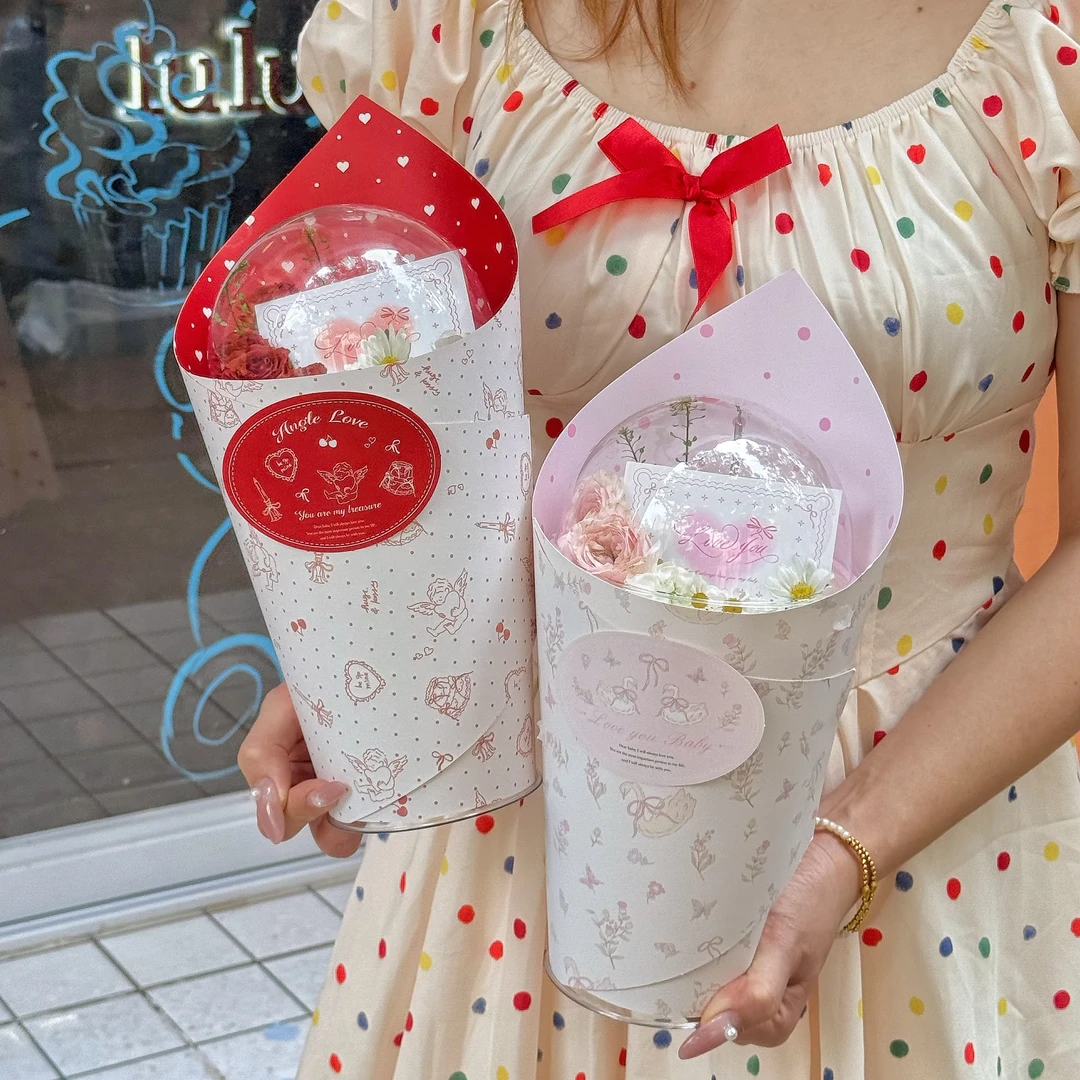 网红抱抱酱同款七夕情人节花束蛋糕桶装饰冰淇淋蛋糕桶造型包装盒