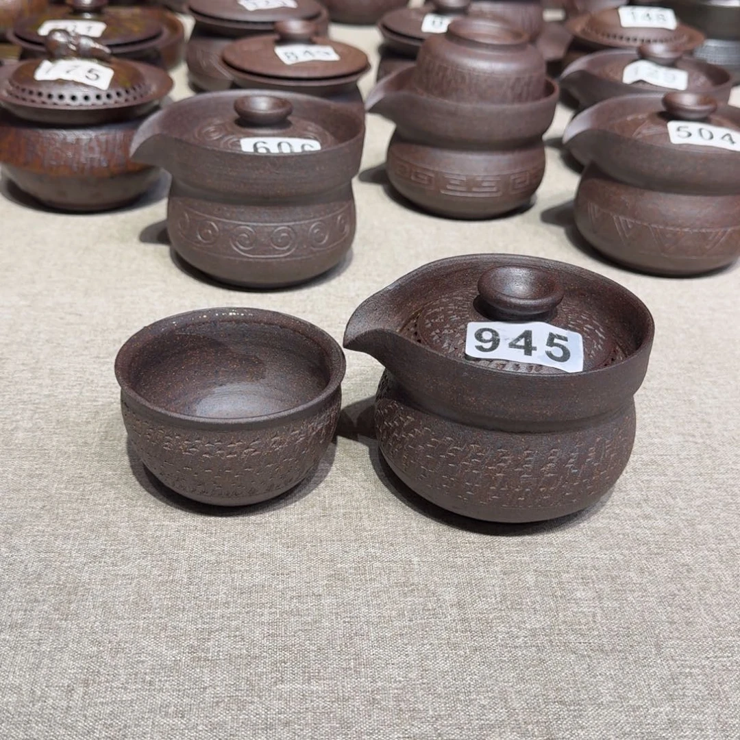 粗瓷茶具素色盖碗