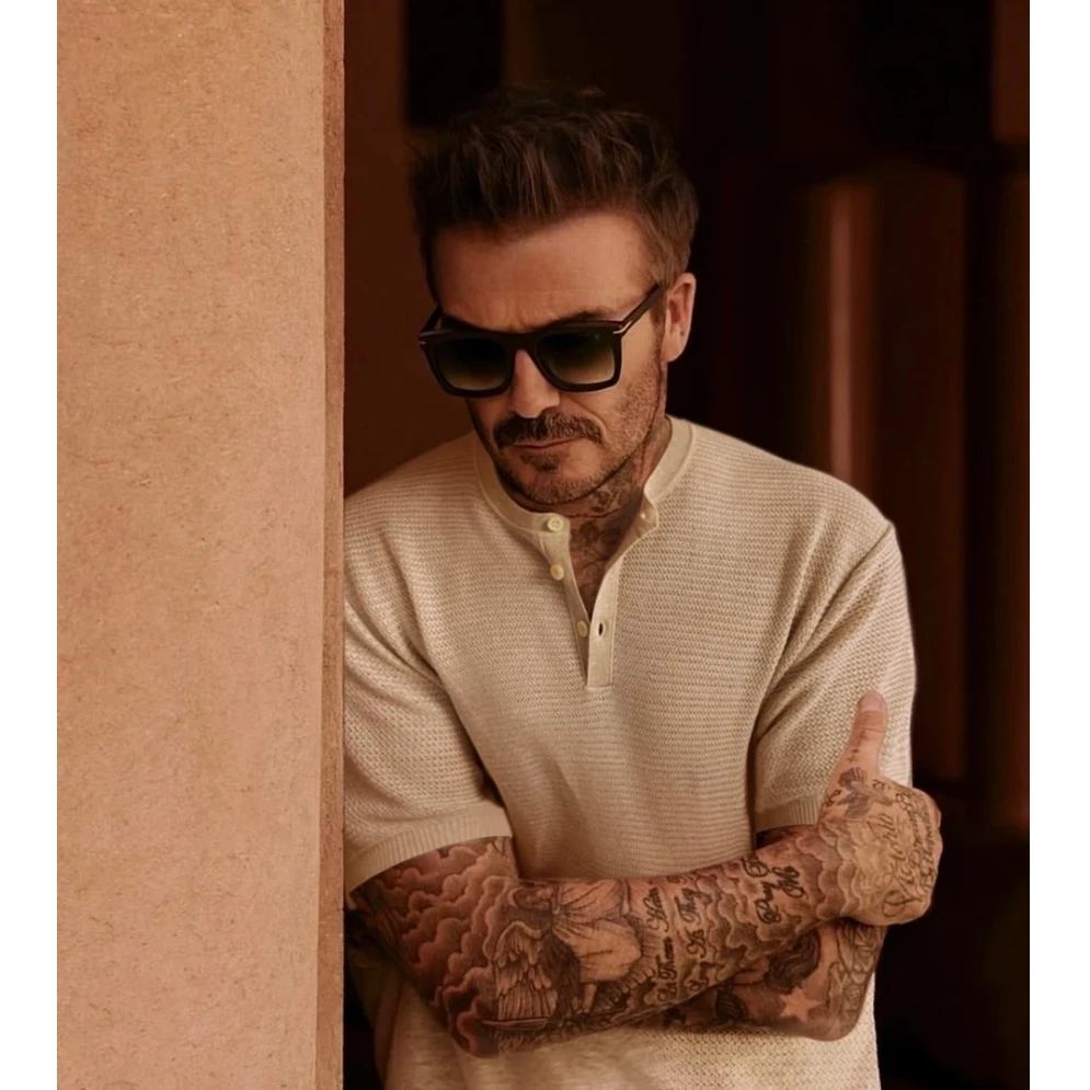 帅气有型~高奢意式老钱风夏季莱赛尔亚麻镂空针织亨利领男短袖T恤