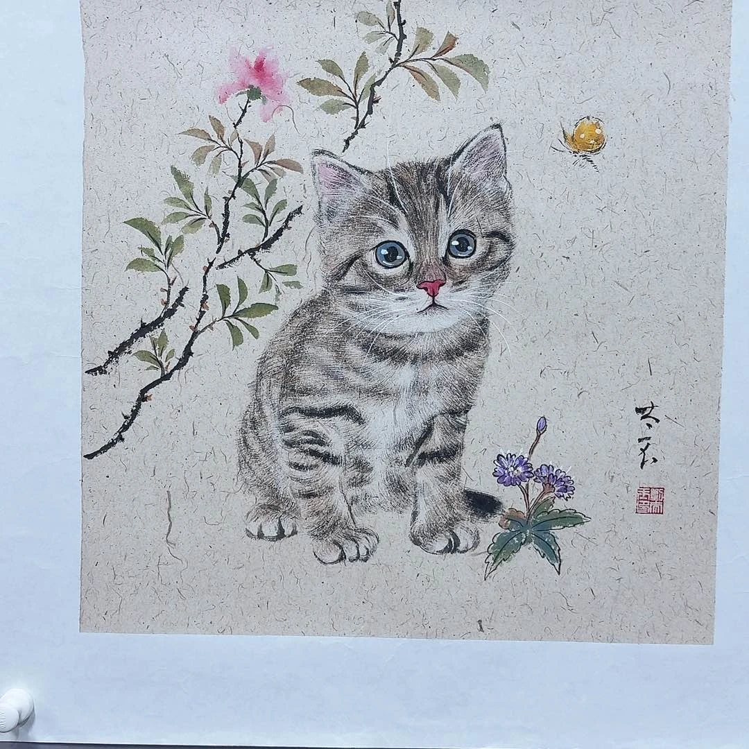 国画亲笔手绘放心去藏