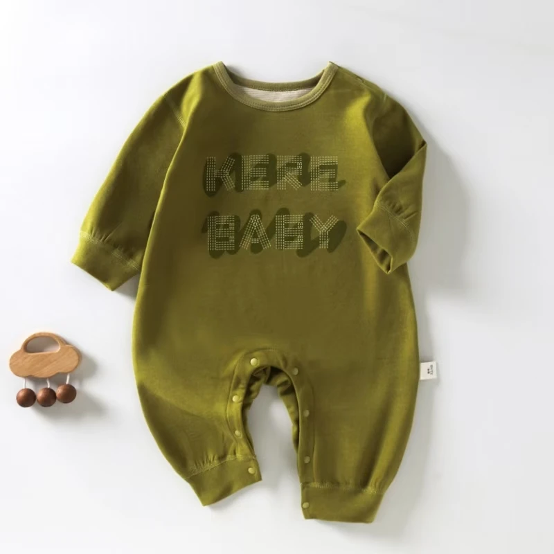 哈衣连体绿色粉棕400