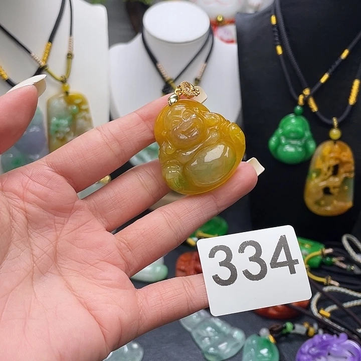 翡翠未镶嵌吊坠(赠链)