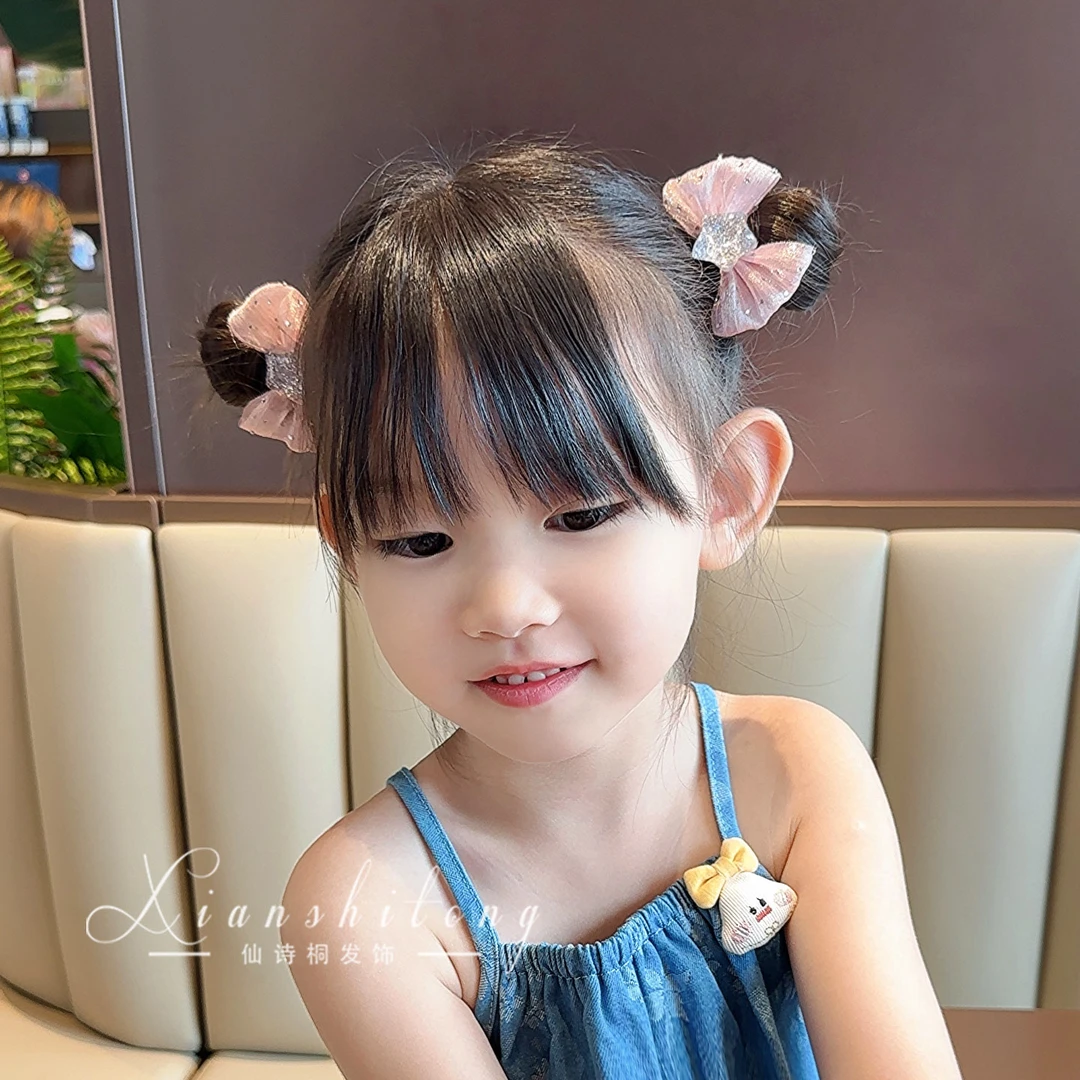 儿童发圈2025新款蝴蝶结五角星星皮筋宝宝不伤发头绳扎双马尾发绳