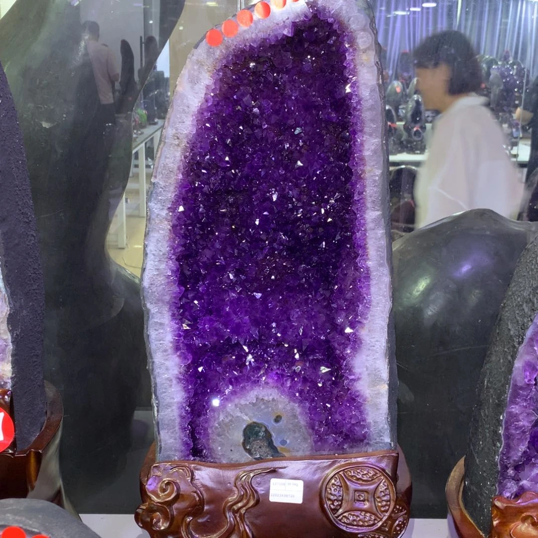 银S925镶嵌紫晶大型摆件（非配饰）