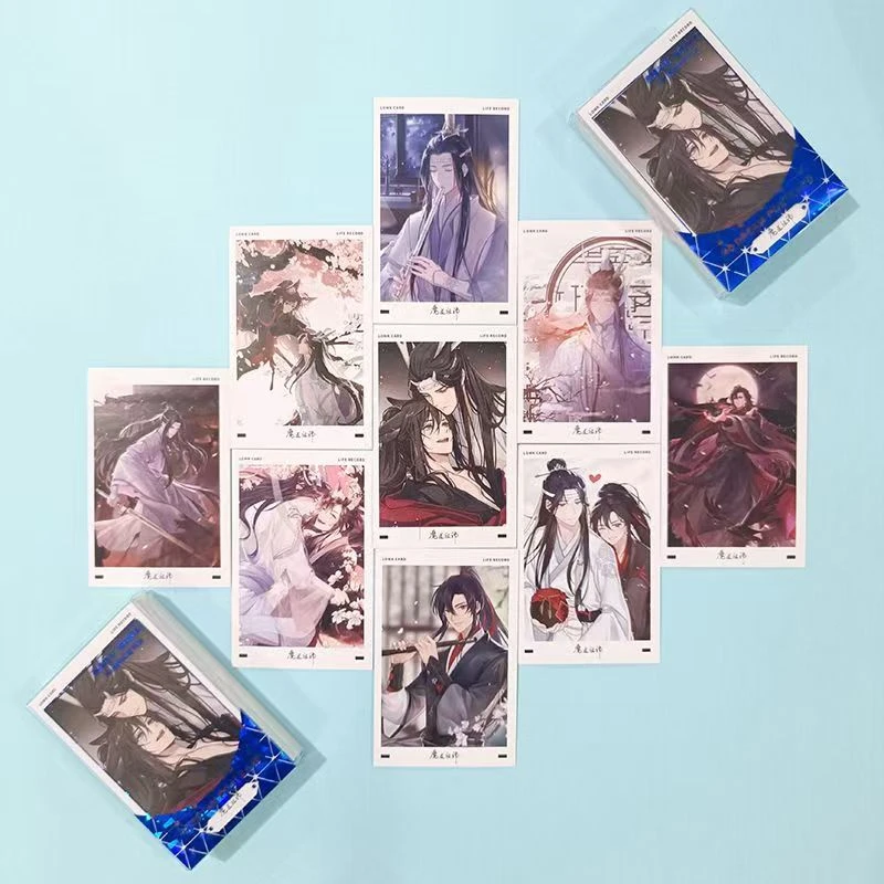 魔道祖师lomo卡蓝忘机魏无羡周边耽美小卡片贺卡盒装留言卡收藏卡