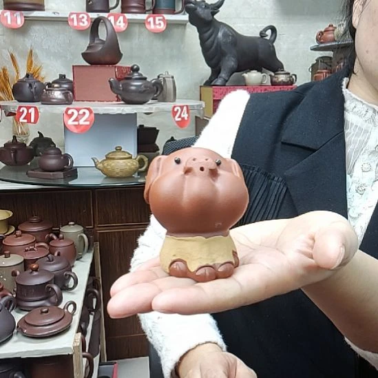 宜兴原矿紫砂杯茶宠