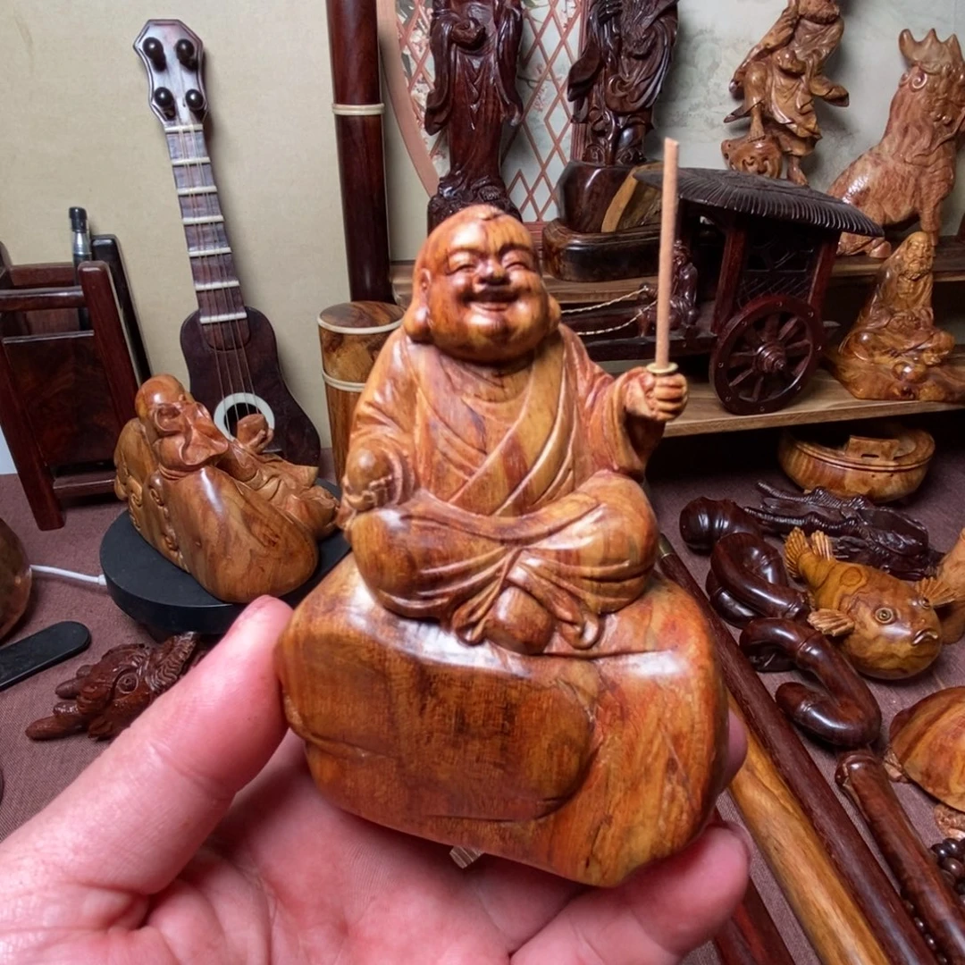 黄花梨/降香黄檀海南黄花梨童子小摆件
