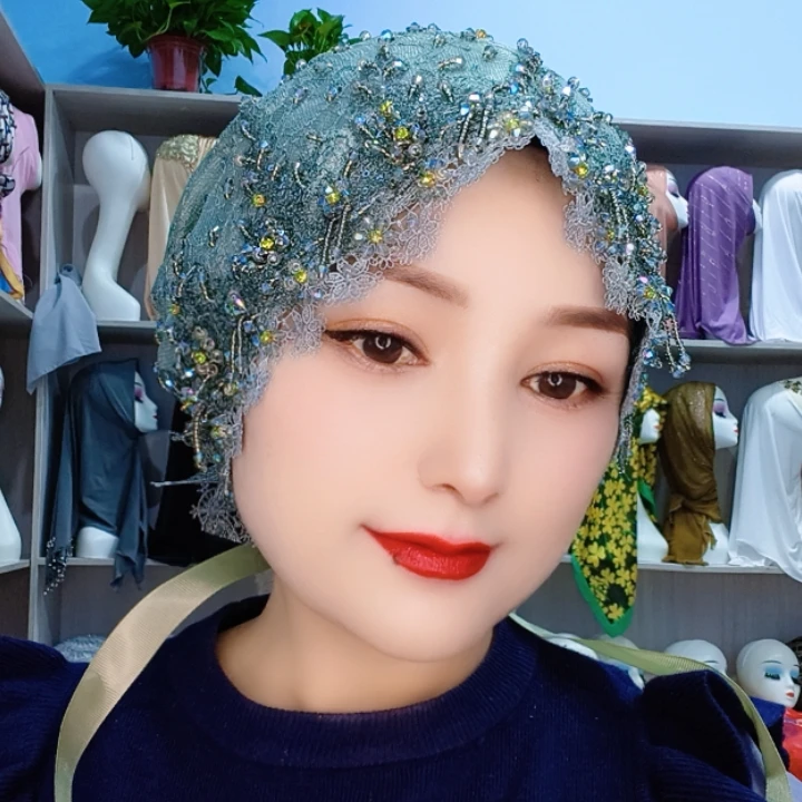 春天里丝带鱼尾帽双层