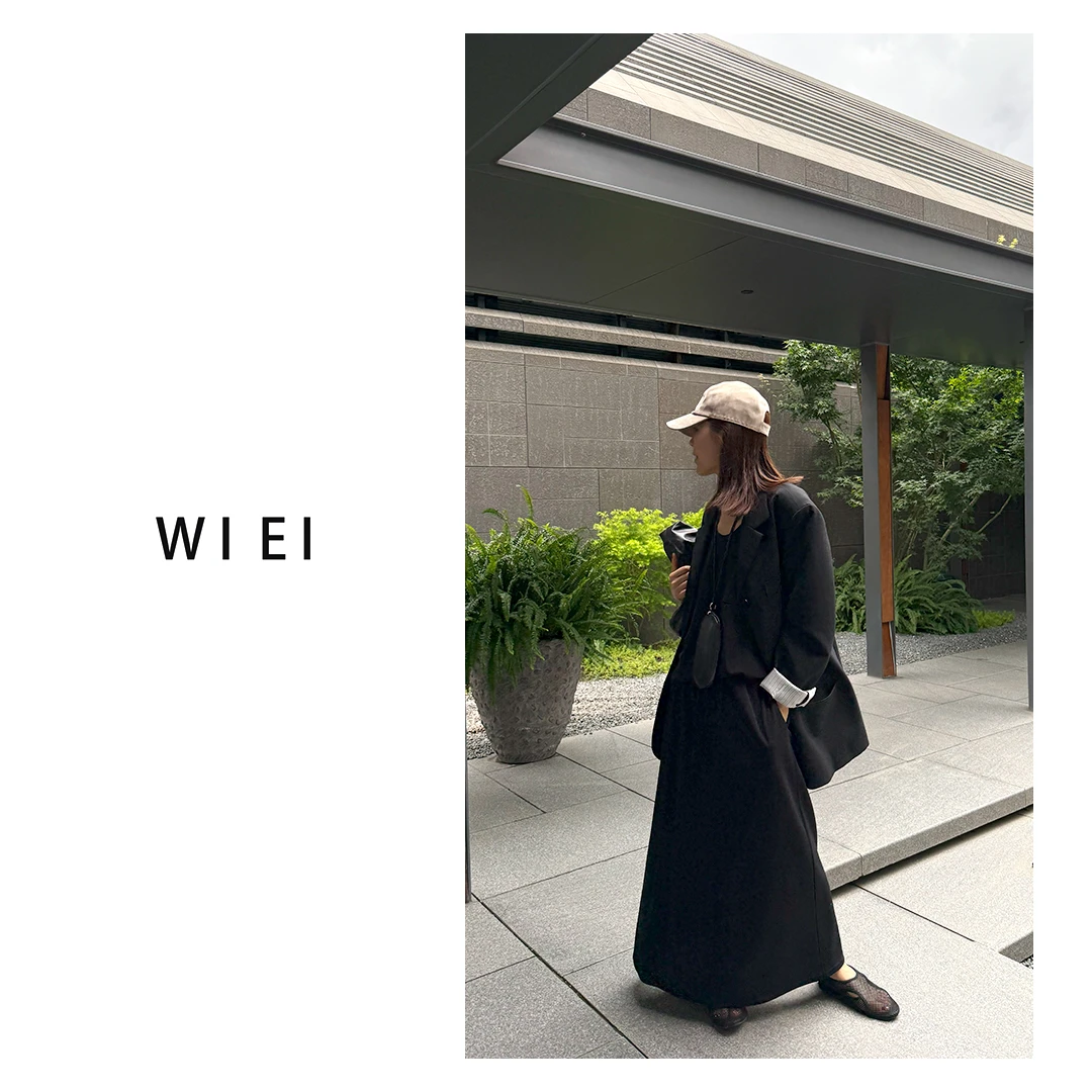 《WI EI》曼哈顿*皇家如意荃羊毛&铜氨驳领廓形西装外套WT25306062