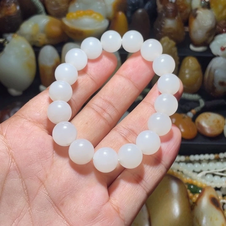 手链未镶嵌和田玉（糖玉）