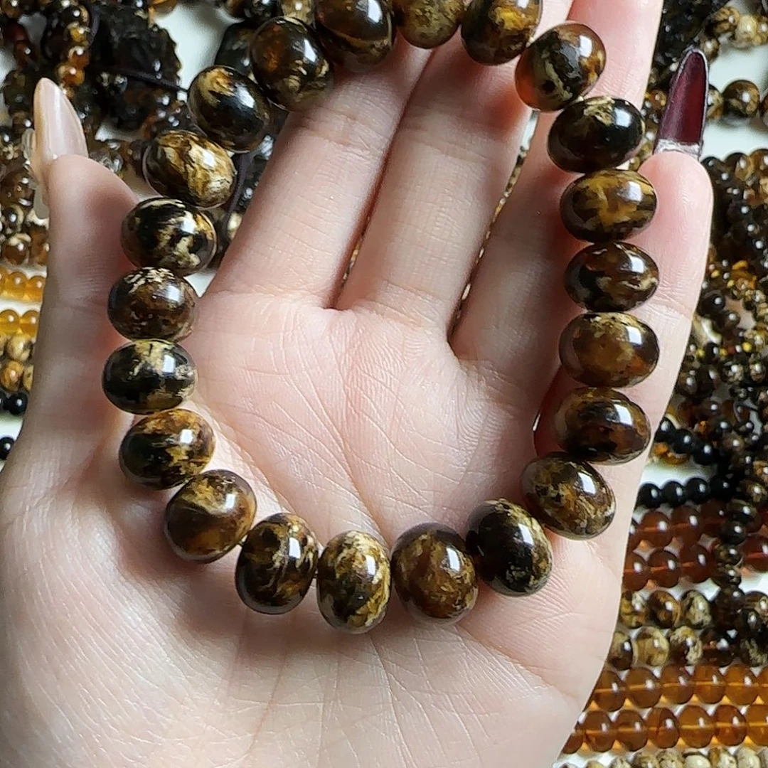 琥珀耳饰未镶嵌健*抚顺琥珀