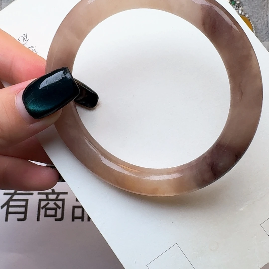 石英质玉（金丝玉）手镯未镶嵌56-57