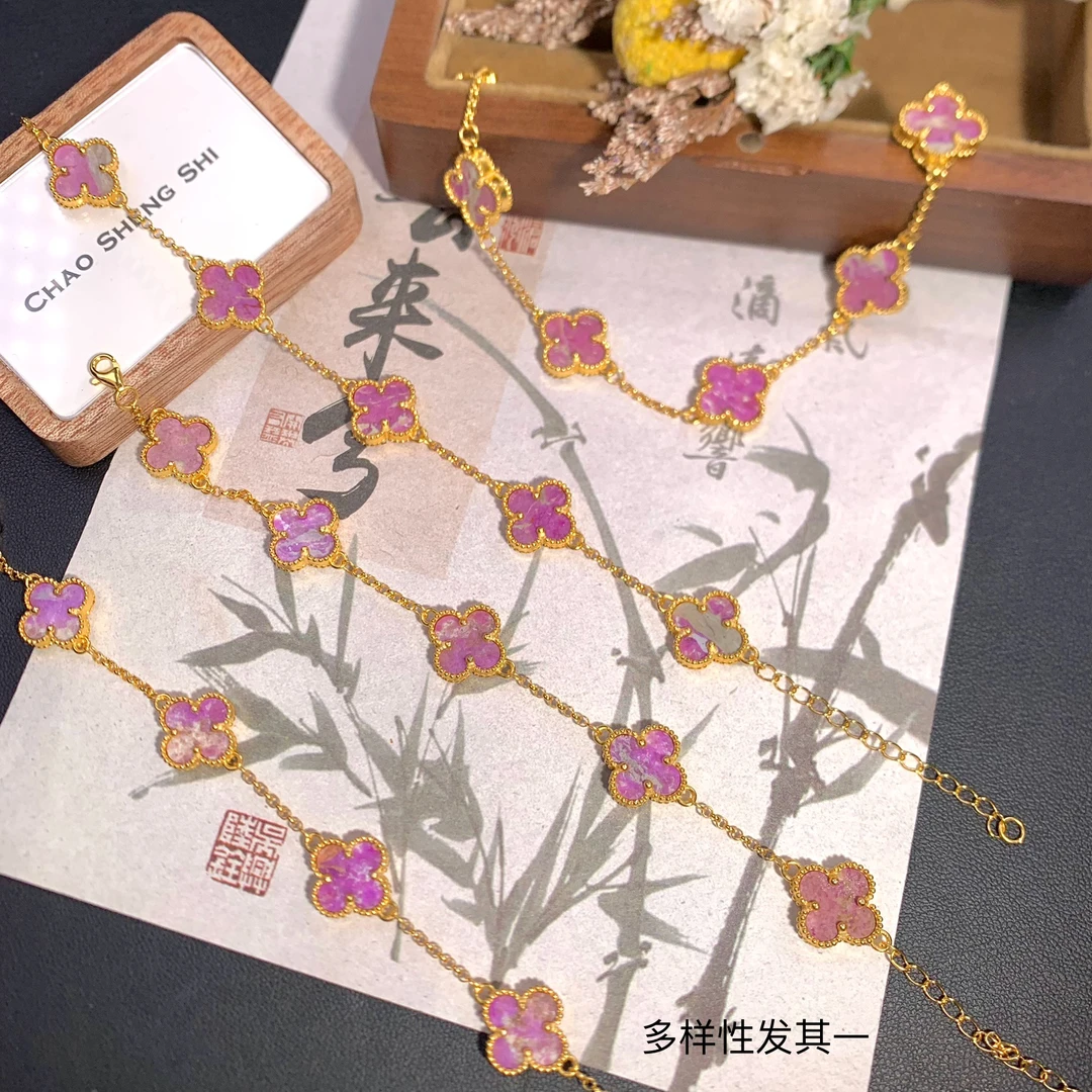 【闪闪】S925银镶舒俱来四叶草手链/多样性发其一/P00242