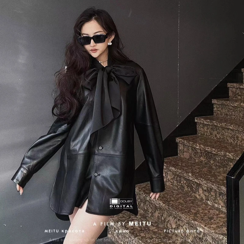 LL【女王优选】潮品时尚春秋秀款设计师皮衣外套989211