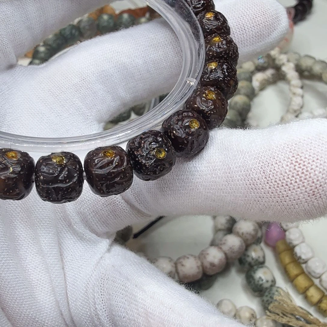 星月菩提吊坠烫金黑魔