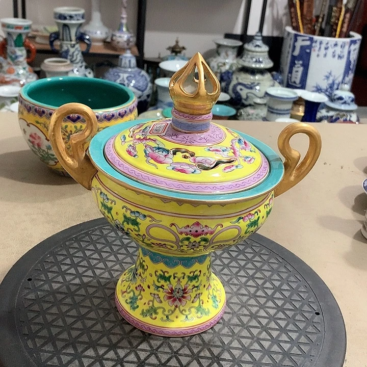 摆件陶博古架陶瓷摆件