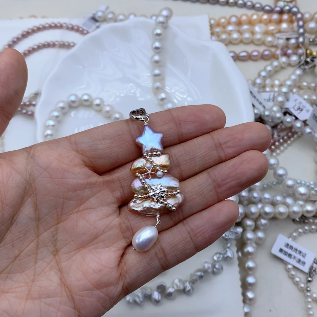 淡水珍珠吊坠(不含链)合金