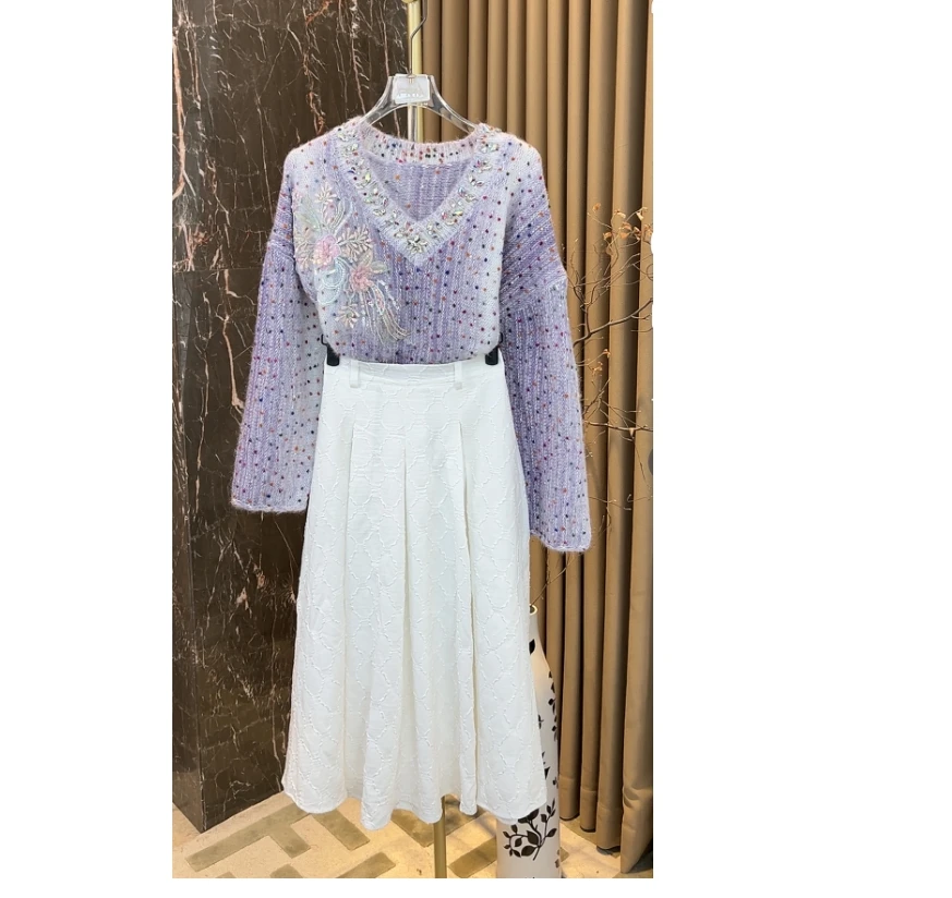 芙娜妮轻奢秋冬新款法式优雅气质套装复古显瘦名媛女装F2510222