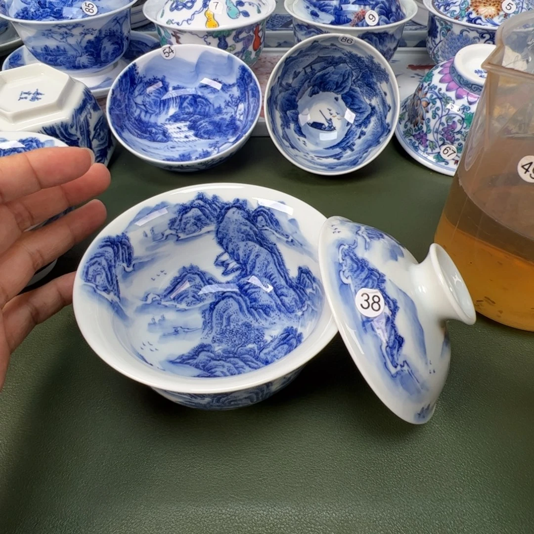 景德镇纯手工纯手绘茶具木木38