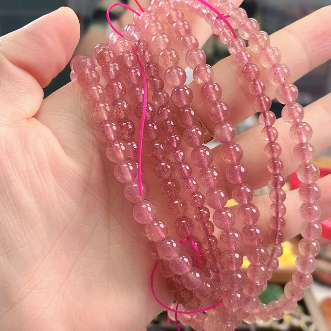 水晶耳饰合金草莓