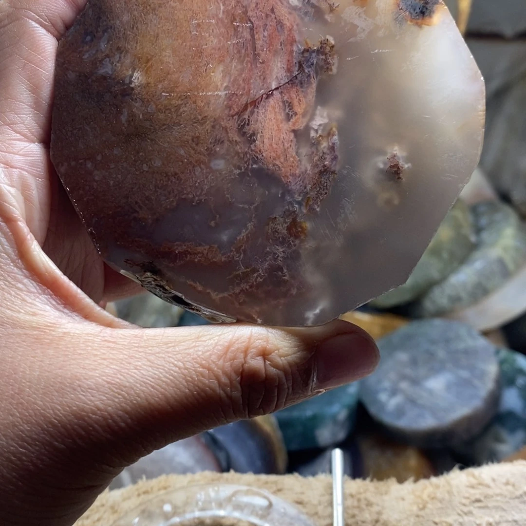 定制玛瑙圆牌方牌各一个