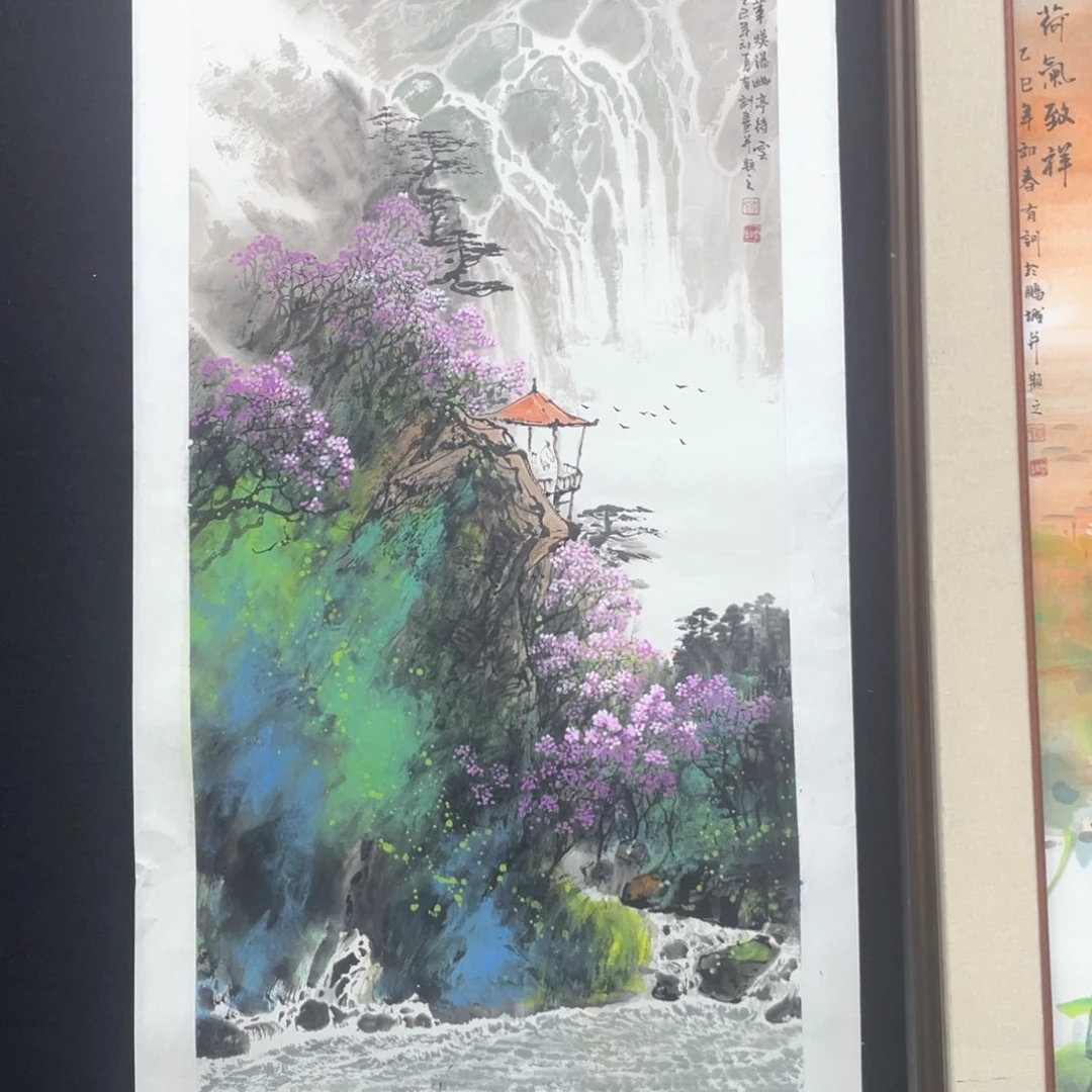 国画手绘国画，精品山水，春
