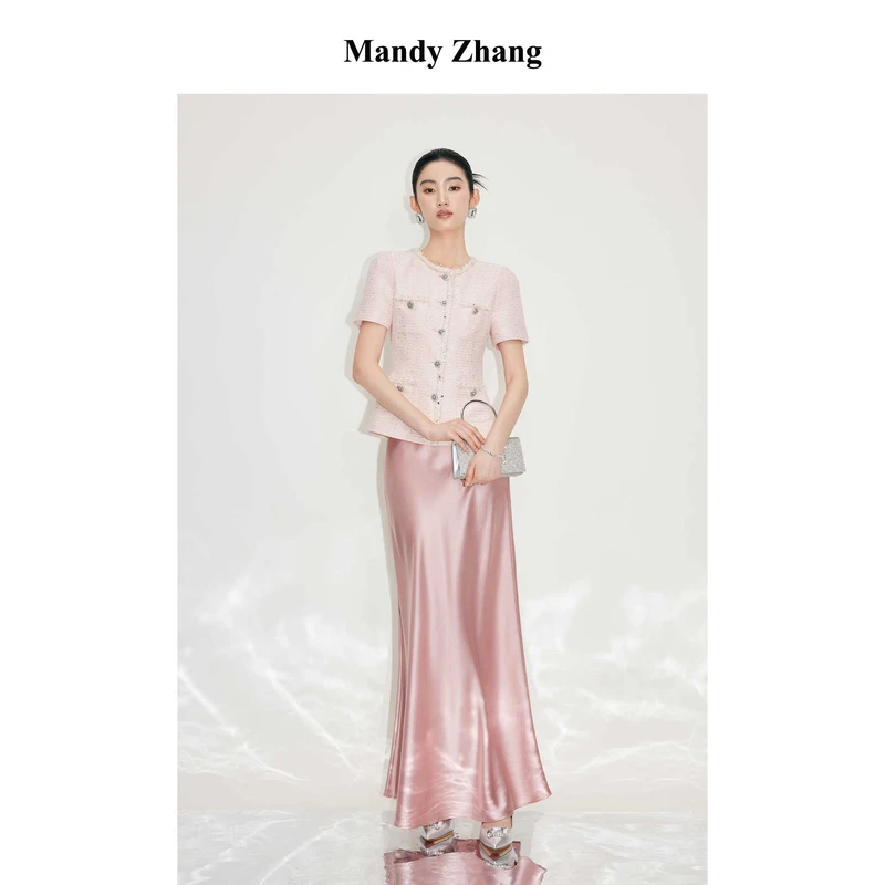 【粉丝专享】MandyZhang人鱼姬醋酸缎面鱼尾半身裙女裙子BQ1239