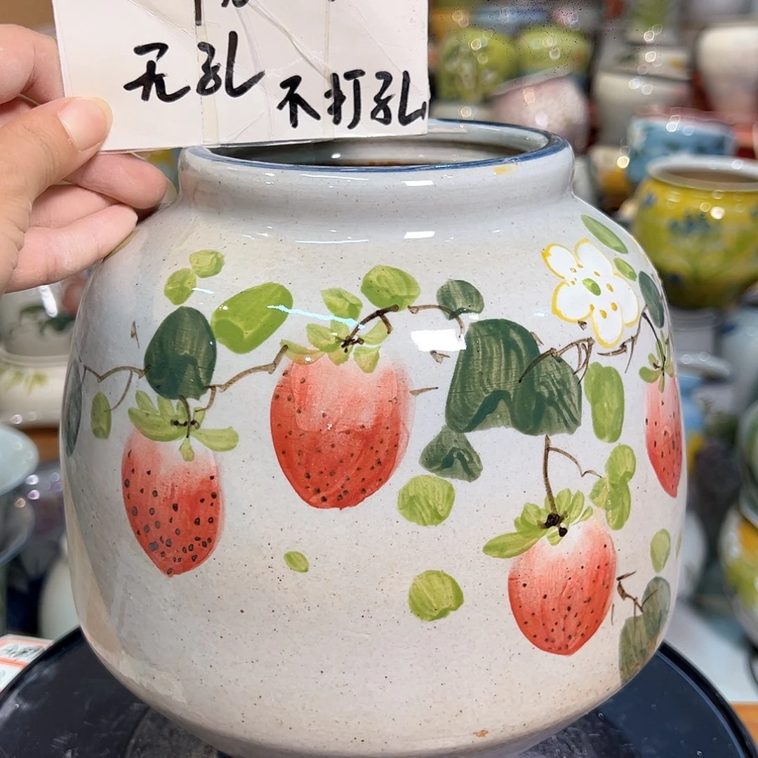 景德镇陶瓷花盆微瑕123