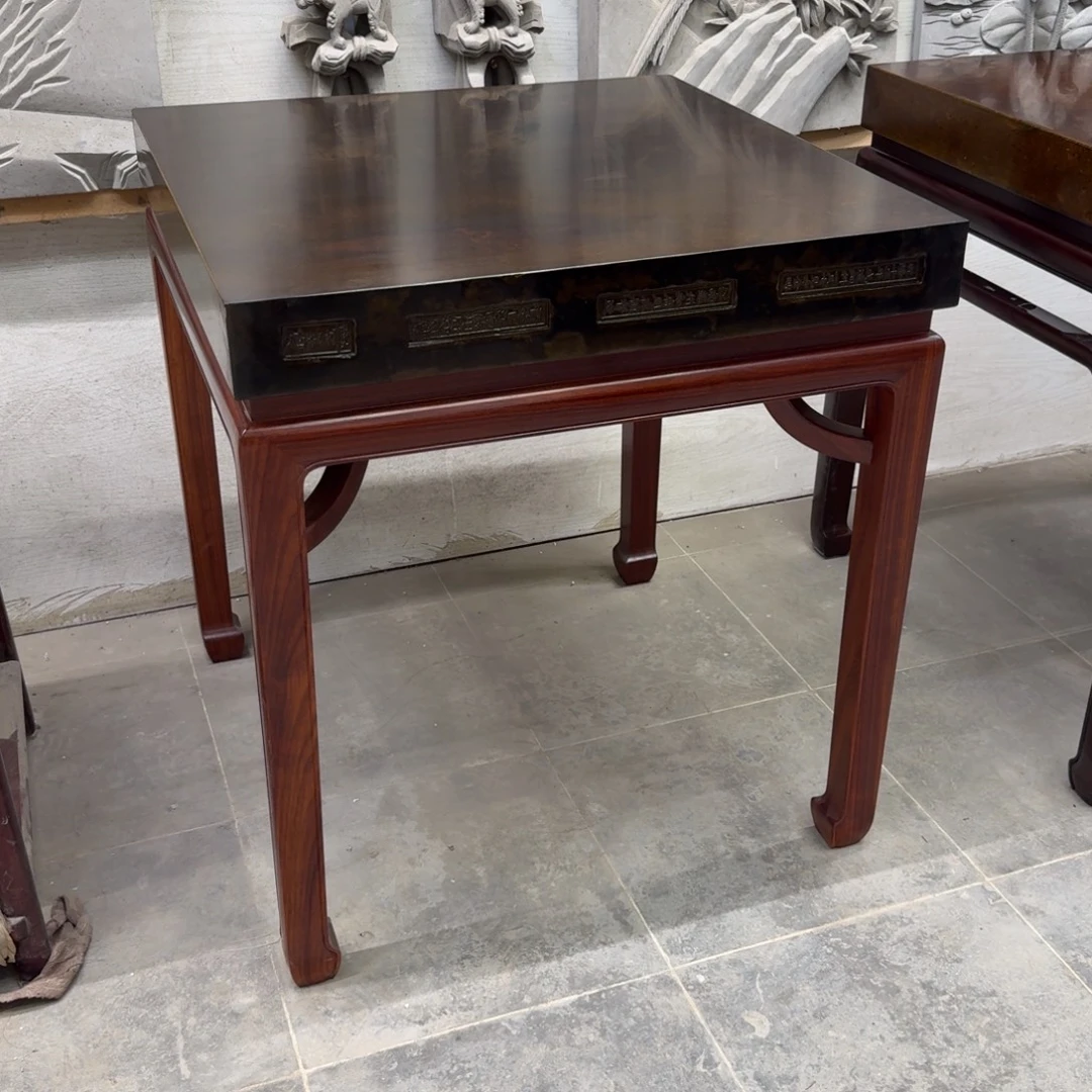 砖雕70x70 暗古铜色 一套 高77cm