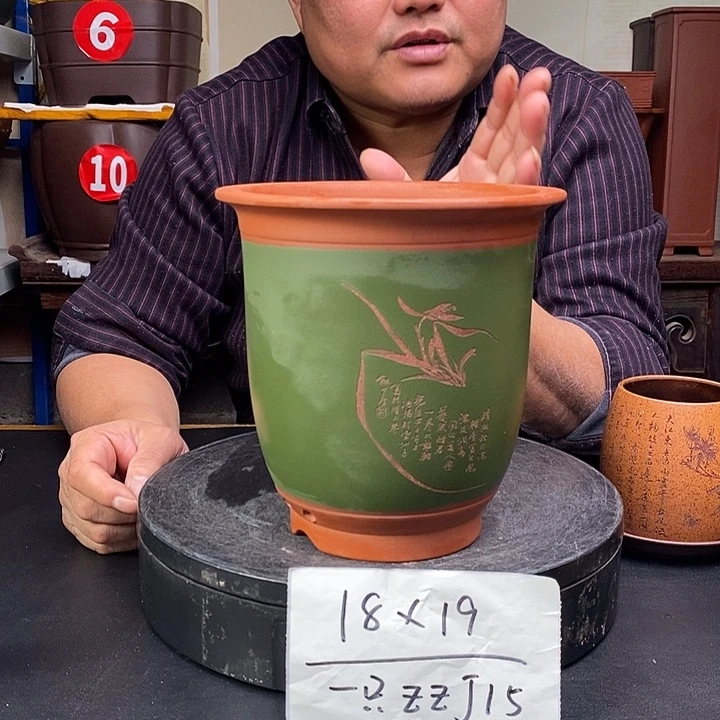 紫砂花盆货号一只ZZJ15