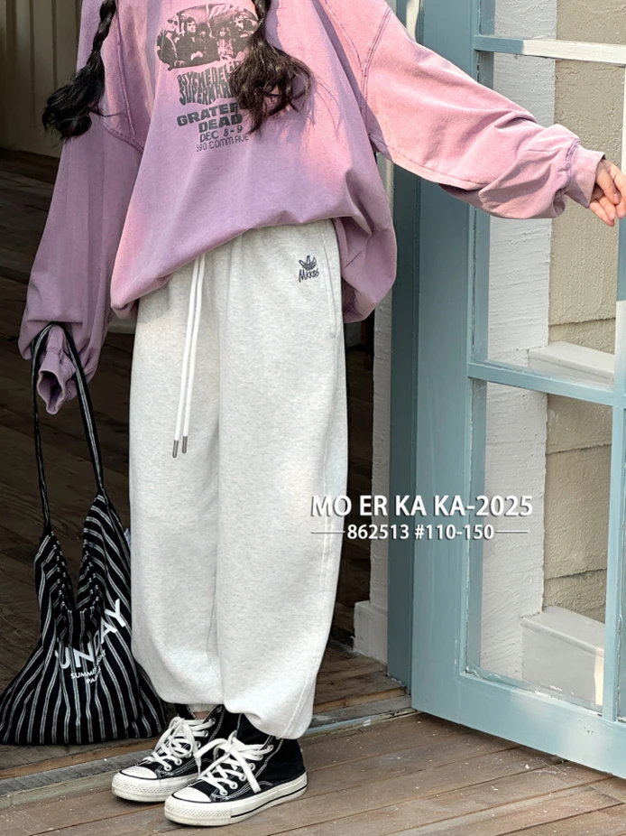 儿童彩色刺绣卫裤2513