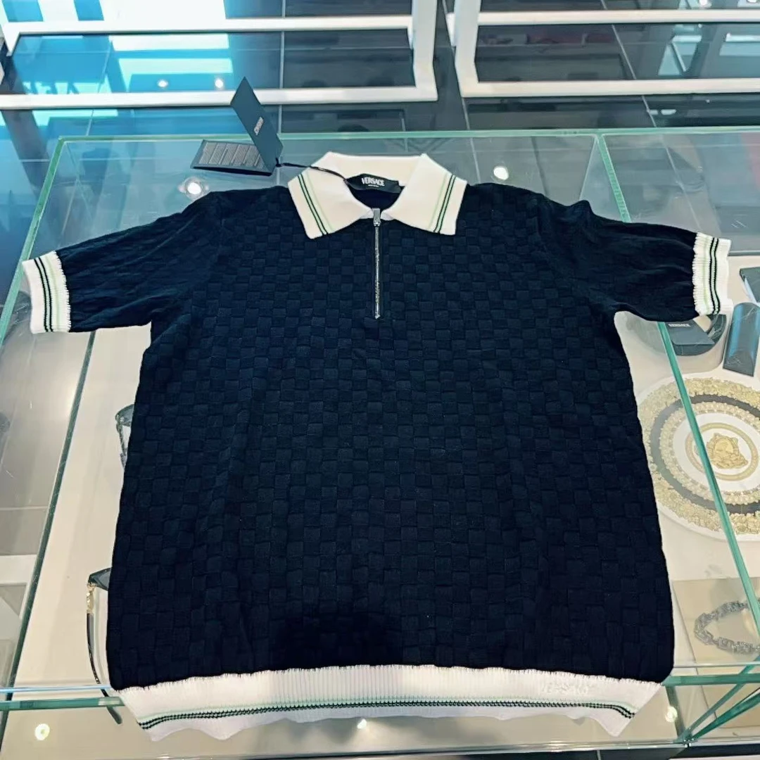 未使用 VERSACE/范思哲 男士棋盘格短袖Polo衫