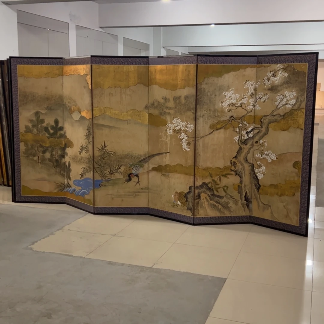 绘画屏风框画茶空间设计