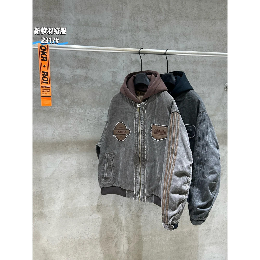 2317 简约休闲时尚牛仔羽绒服