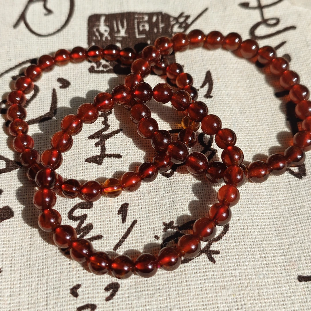 【书记甄选】天然石榴石单圈手链 多样性发一件 约6mm QQ5096