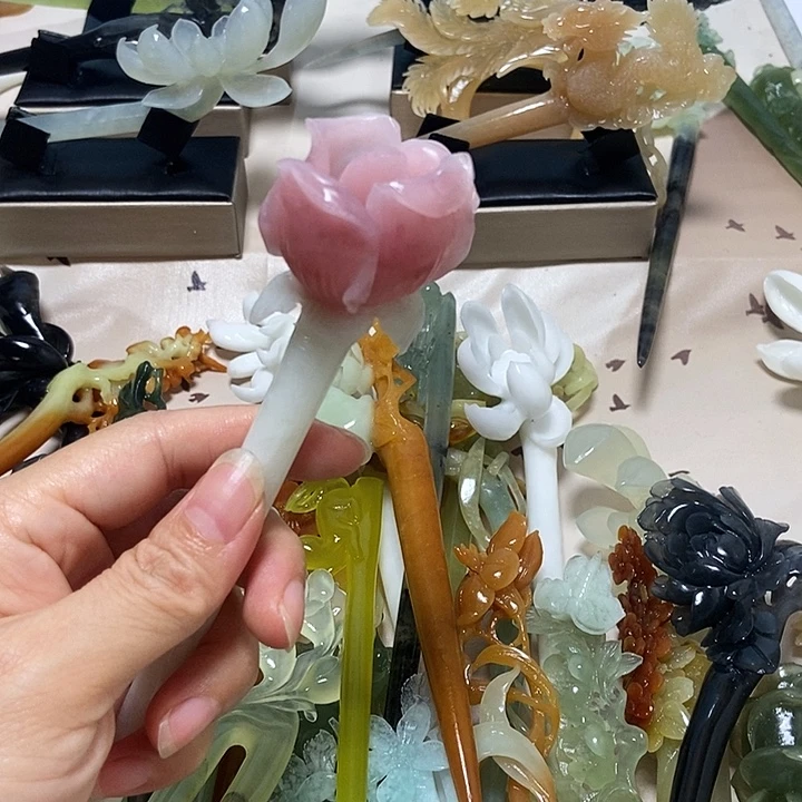 *****未镶嵌岫玉发簪发簪