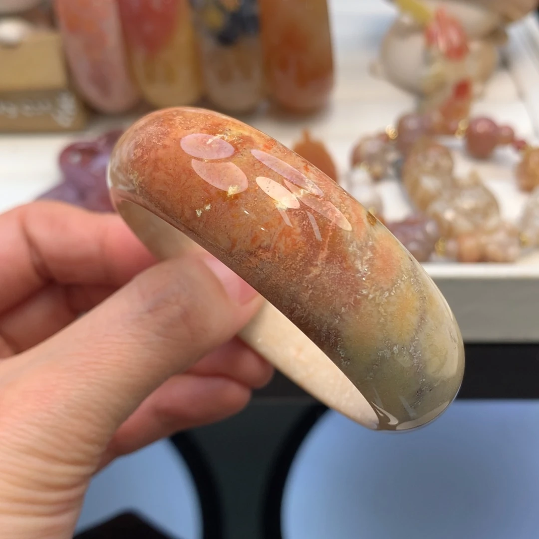 硅化珊瑚（珊瑚玉）手镯未镶嵌54.9口