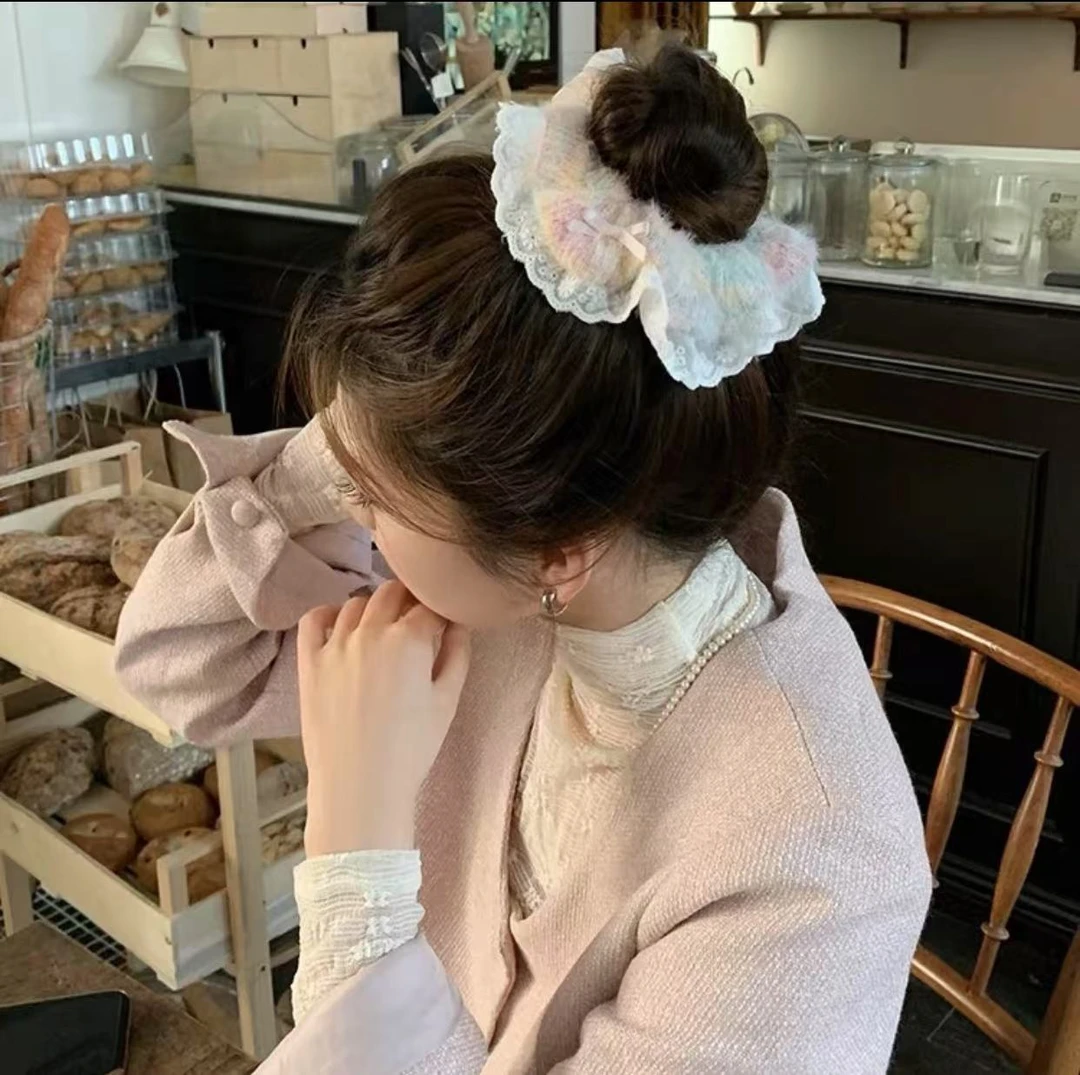 【七件套】春夏简约甜美可爱发饰韩版大肠发圈蝴蝶结甜美发绳头绳